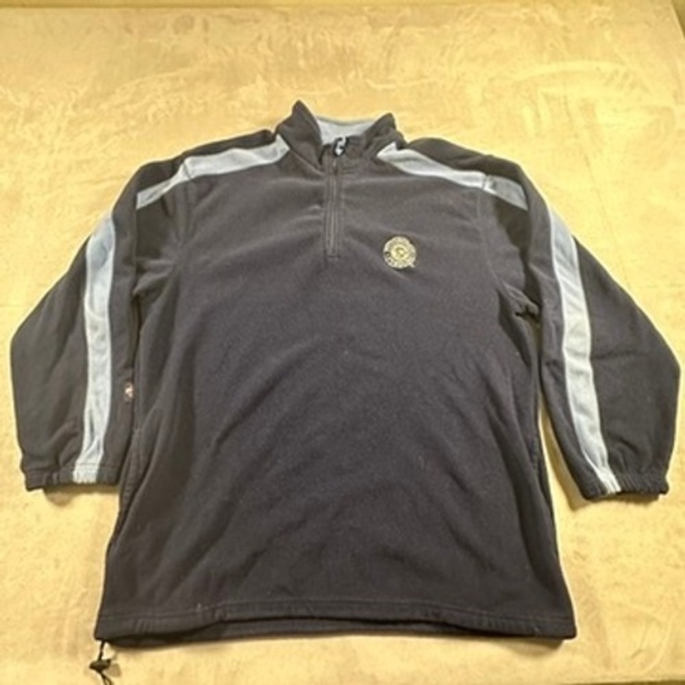 Majestic Pittsburgh Penguins NHL Fleece Pullover Mens 1/4 Zip XL Blue